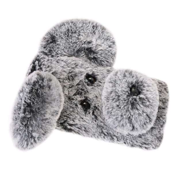 Coque pour téléphone à motifs en peluche douce Mignon Mode hiver Garder 3