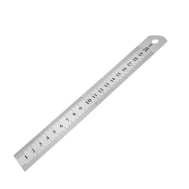 20CM/30CM Double Sided Stainless Straight Ruler Metal Scale Precision Measuring