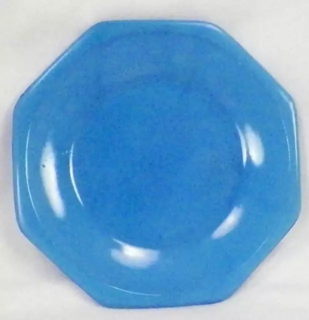 Blue Akro Agate Octagonal Plate Only 4 American Maid Tea Set Large #2 Vintage