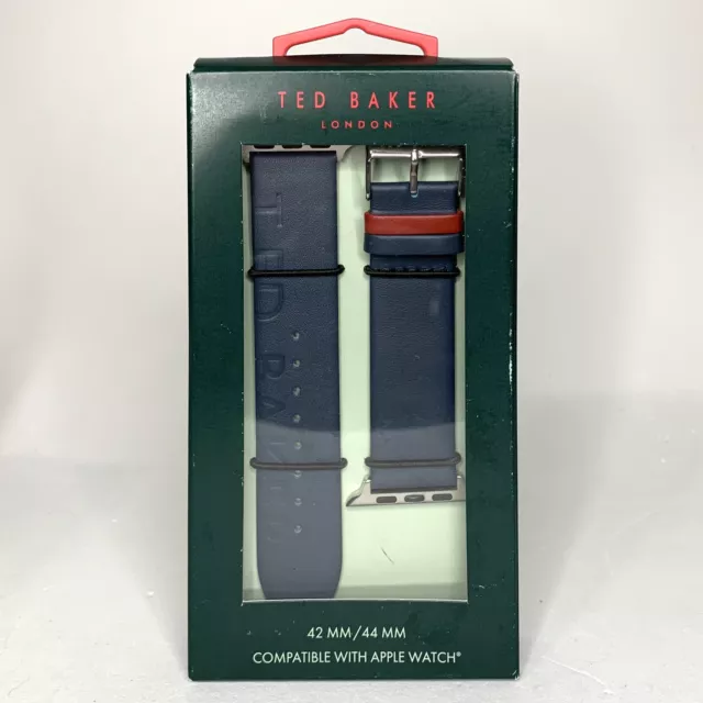Ted Baker London Apple Watch Strap 42mm - 44mm Navy Blue New In Box