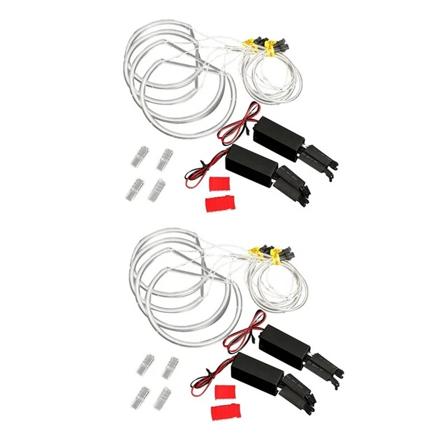 8X Ccfl Angel Eye Halo LED Anello Non-Proiettore Bianco Chiaro per  E46 3 S2283