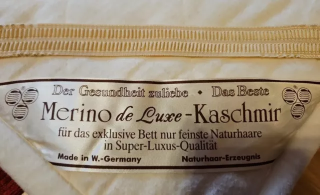 Merino de Luxe - Kaschmir Matratzenauflage 90x200cm,Topper Unterbett Bettauflage