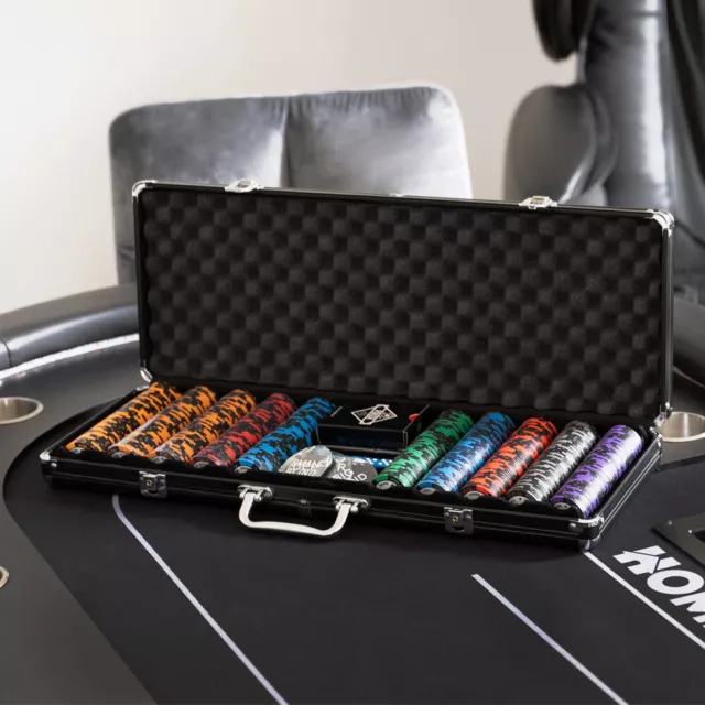 Poker Pokerset Pokerkoffer Chips Pokerchips Set 500 Alukoffer Jetons Komplettset