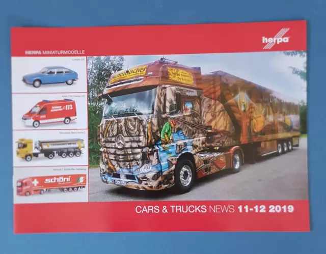 Herpa Katalog/Prospekt Cars & Trucks News 11-12 2019 NEU