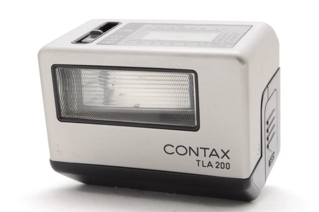 Tested!!【NEAR MINT】Contax TLA200 Silver Shoe Mount Flash G1 G2 From JAPAN