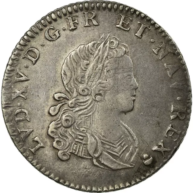[#10321] Monnaie, France, Louis XV, 1/6 Écu (XX – S) de France-Navarre, 20 Sols,