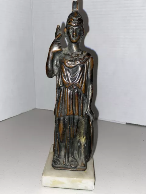 Art Deco Copper 1930's Minerva Roman goddess of wisdom, justice law, victory