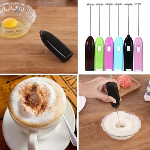 2 Pack Milk Frother Handheld Battery Operated - Electric Whisk Coffee  Frother Battery Stirrer, Hand Held Milk Foamer, Mini Mixer Compatible With  Bulle
