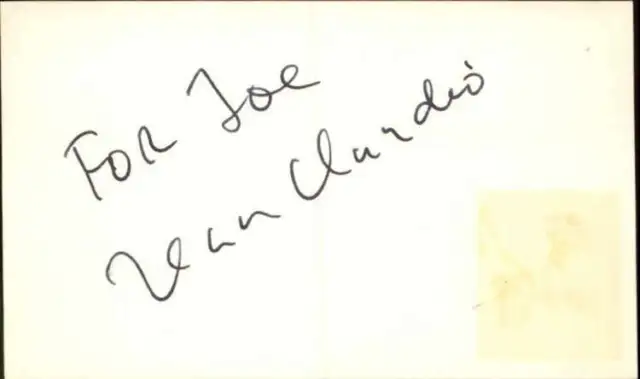 Jean Claudio d. 1992 French Actor Signed 3" x 5" Index Card