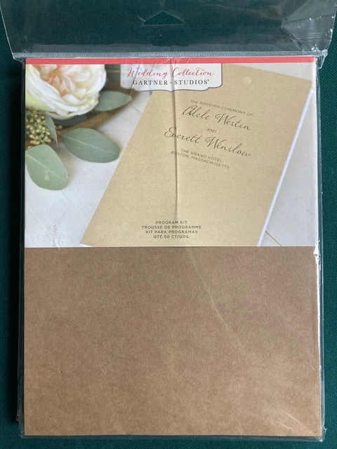 WEDDING PROGRAM KIT Gartner Studios Wedding Collection 50 Items 16 98 WEDDING PROGRAM KIT Gartner Studios Wedding Collection 50 Items 16 98