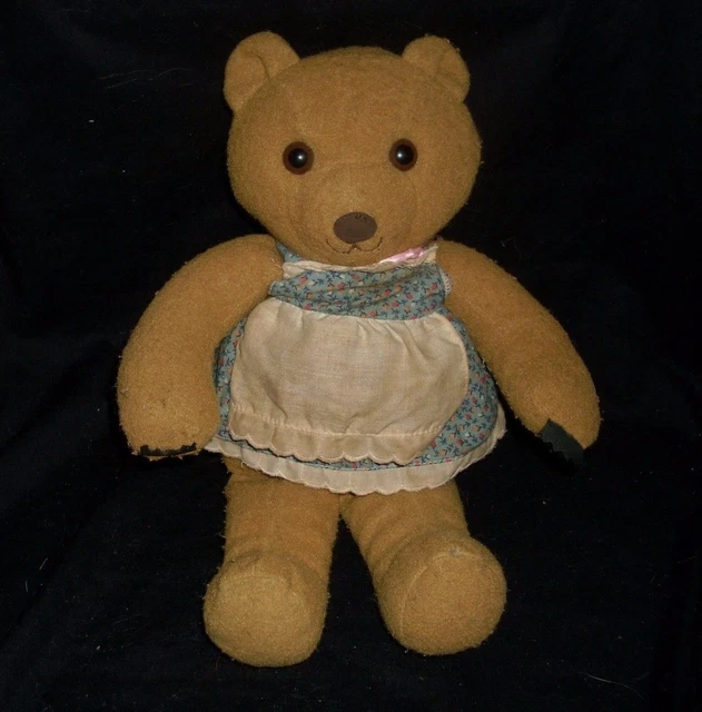 16" Vintage 1981 Fisher Price 248 Mama Brown Teddy Bear Stuffed Animal Plush Toy