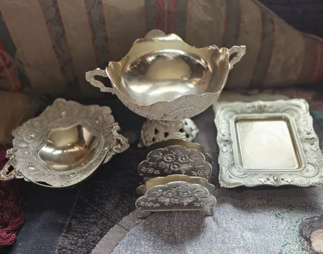 antique silver plated Set