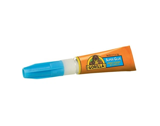 Gorilla 7900102 Super Glue, Liquid, Irritating, Straw/White Water, 3 g Tube
