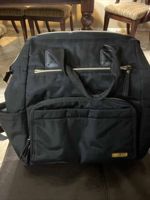 Skip Hop Diaper Bag Backpack: Large Capacity with Stroller Attachment