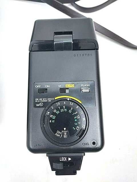 Minolta Auto Electroflash 280 Single Pin Hot Shoe Flash w/ Case