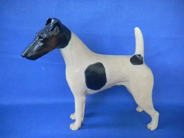 Extremely Rare Colored RIC CHASHOUDIAN SMOOTH FOX TERRIER Dog Figurine signed