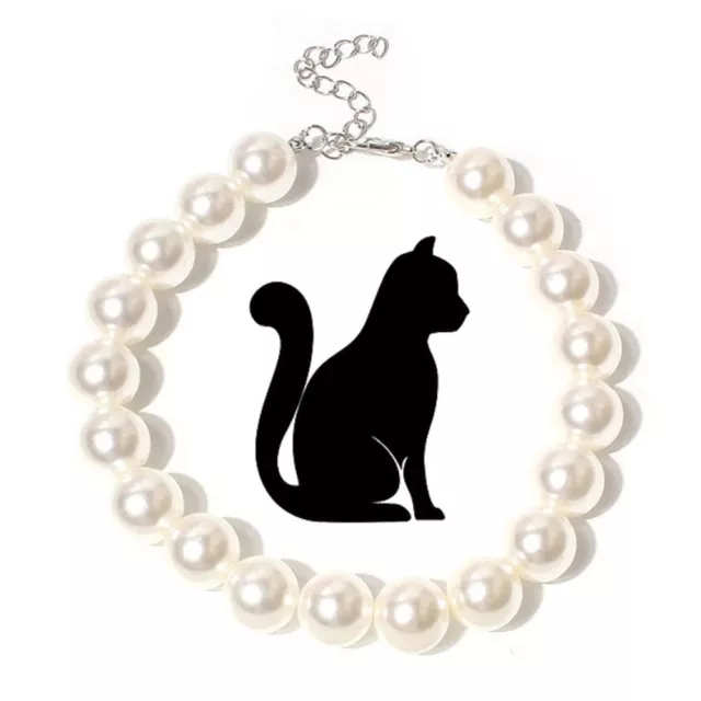 Poodle Jewelry Puppy Pet Collar Pet Accessories Cat Ornament Pearl Necklace