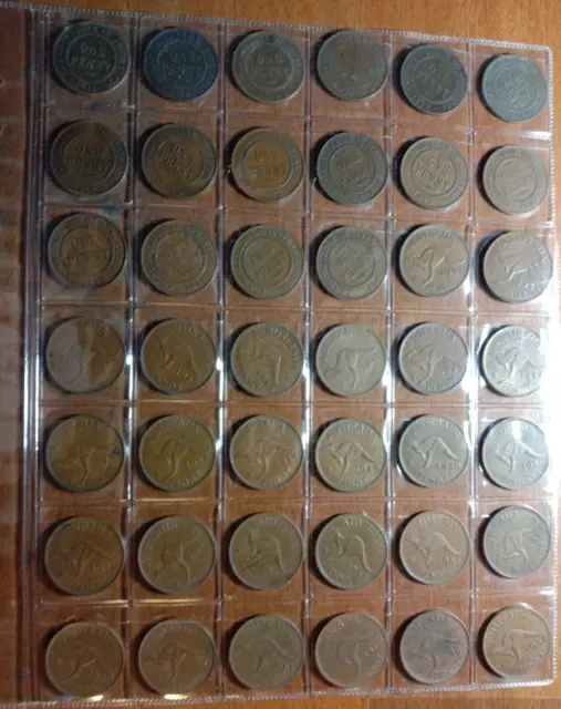 1911 -1964 Australian Part Penny Set 42 Coins Circulated in coin page.