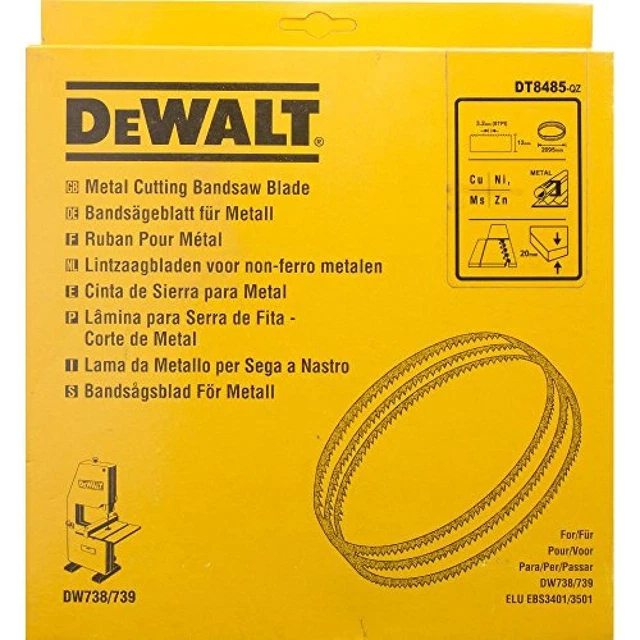 Dewalt DT8485-QZ DT8485-QZ-Hoja Sierra Cinta para Cortes Finos en Metal No Ferro
