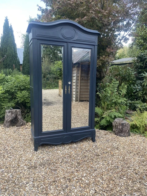 Antique French Armoire Bookcase / Linen Press / Cupboard