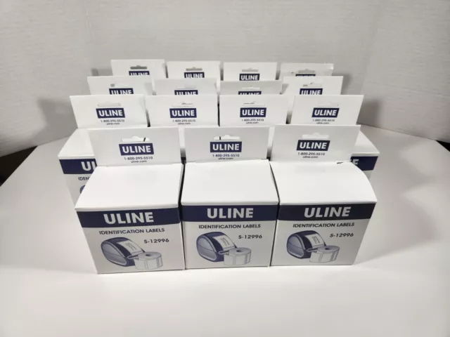 Lot Of 15 Rolls Dymo Labels Uline S-12996 2 1/4 X 1 1/4 1000 Labels Per Roll
