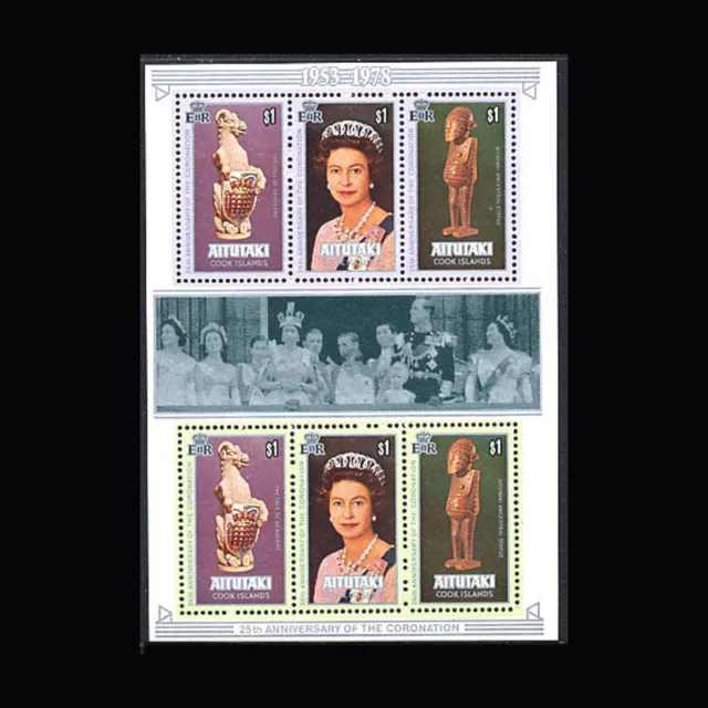 Aitutaki, Sc #166d, MNH, 1978, S/S, Royalty, 25th anniversary