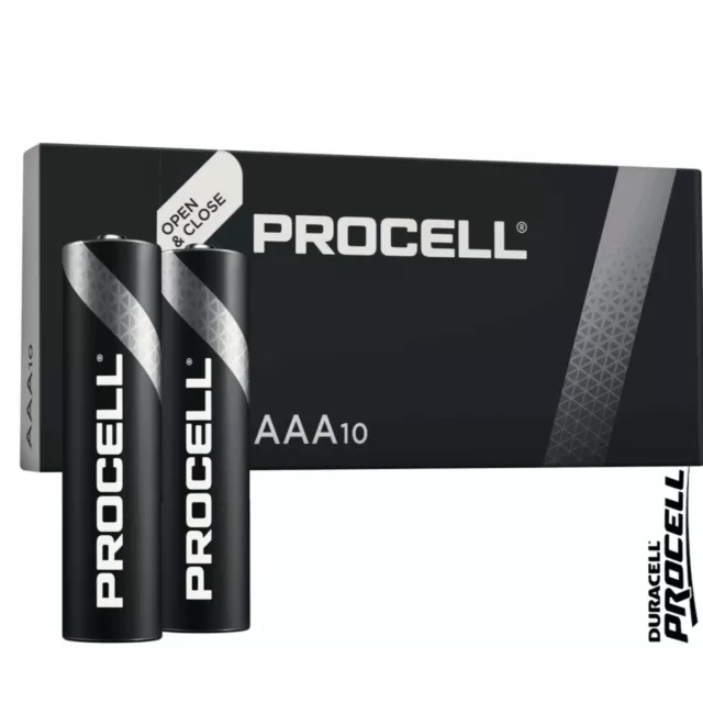 10 x Duracell AAA Procell MN2400 AM4 LR03 ALKALINE Batteries 1.5V ALKALINE