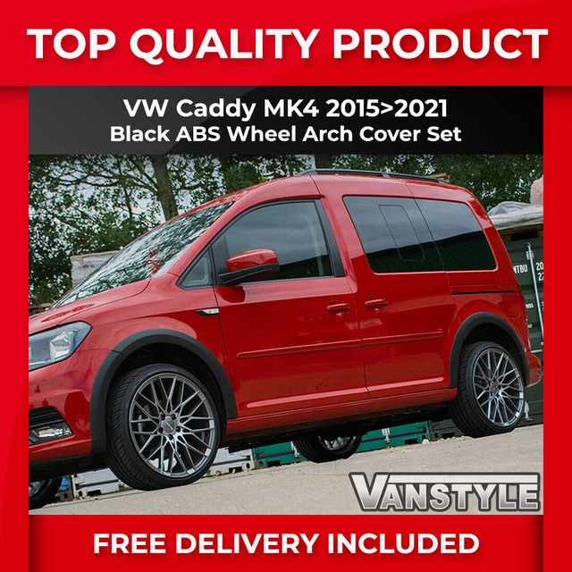 Fits Vw Caddy Mk4 15>21 Left Sliding Door Black Abs Wide Body Wheel Arch Cover