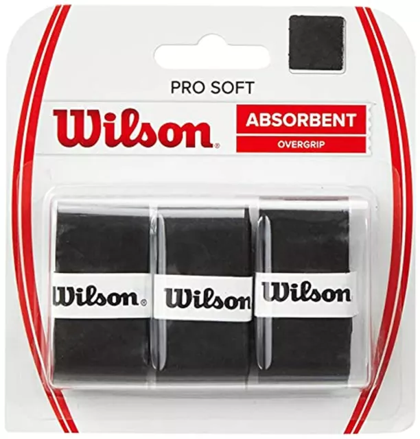 Overgrip Wilson Pro Soft 3er Griffband Schwarz Comfort Feel Sportausrüstung OVP