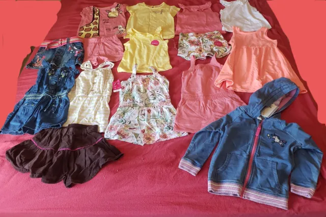 Girls summer Clothes Bundle 12-18 Months new with tags dresses shorts t-shirts