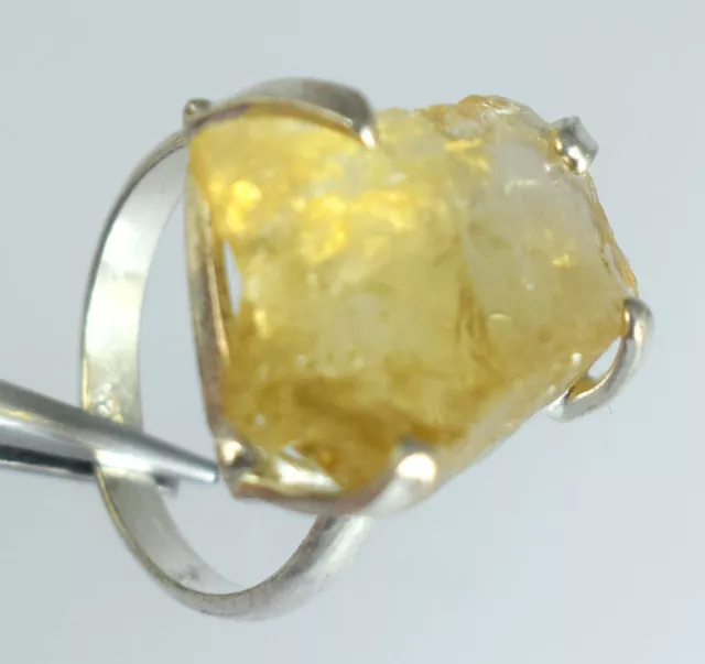 Beau Design 31.25 CT / 22 MM Jaune Gemme Topaze Naturel Bague Certifié