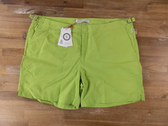 ORLEBAR BROWN Bulldog solid fem green swim shorts Size 40 authentic NWT