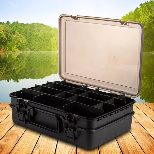 FISHING TACKLE BOX Compartment Lure Bait Storage Fishing Gear Holder  (Black) $48.50 - PicClick AU