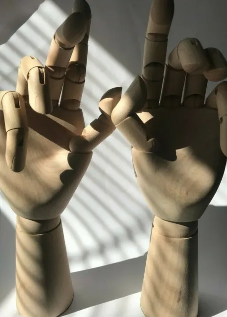 Artists' Wooden Hand - LEFT and RIGHT hand options - MANIKIN ARTIST ACCESORIES