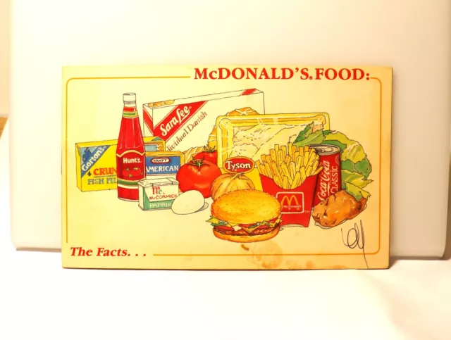 Vintage 1986 McDonald's Food Nutrition Info. Brochure Booklet