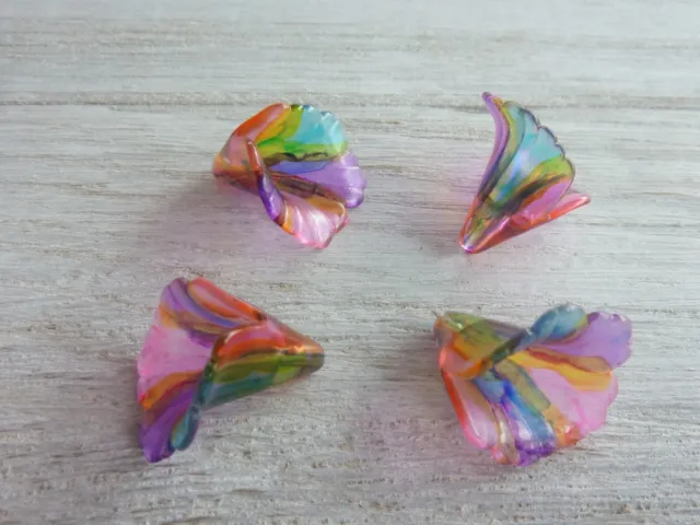 Hand Painted Calla Lily Flower Beads 4pc 20mm  Style CD11