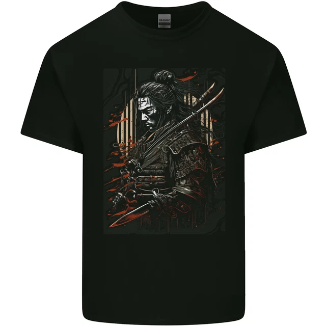 Warrior of the Samurai Japanese MMA Mens Cotton T-Shirt Tee Top