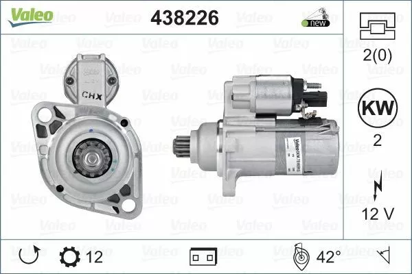 VALEO (438226) Anlasser, Starter für AUDI SEAT SKODA VW