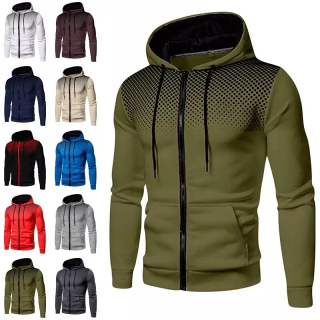 Herren Pullover Hoodie Sweatjacke Longsleeve Sweatshirt Jacke Kapuzenpullover DE