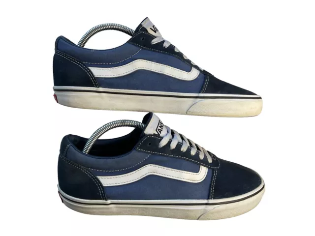 Vans OLD SKOOL Unisex Canvas Sneakers Mens  Womens Skateboard Shoes 8.5 Men Blue