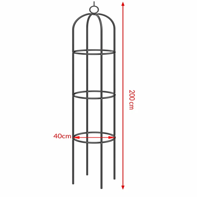 2er Set Rankhilfe Rankgitter Rosensäule 200x40 Metall Garten Pulverbeschichtet 2
