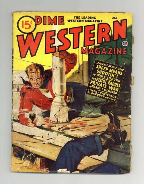 Dime Western Magazine Pulp Oct 1945 Vol. 44 #2 VG