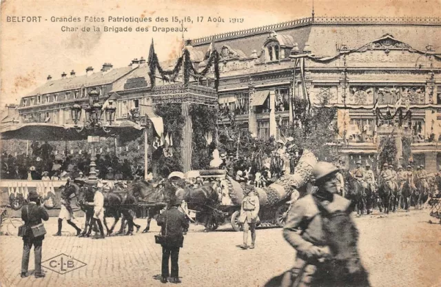 BELFORT - Grandes fêtes Patriotiques Août 1919 - Char de la Brigade des Drapeaux