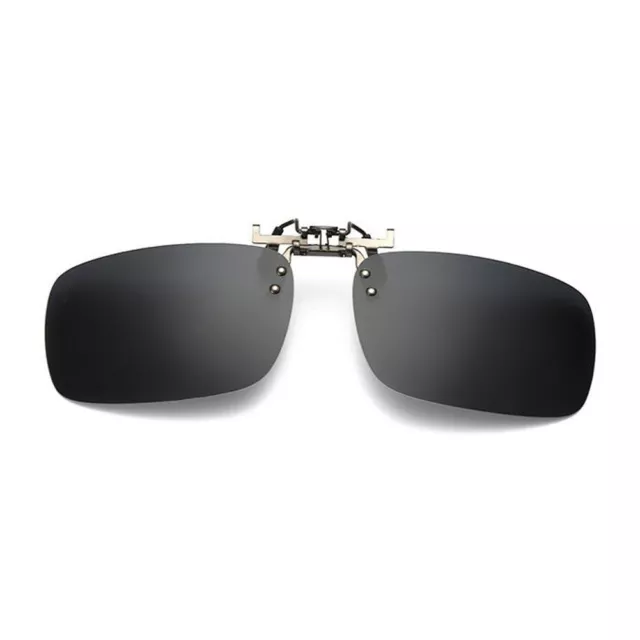 Clip-on Polarized Sunglasses Flip-up Metal Frame Anti-Glare UV400 Eye Glasses TR