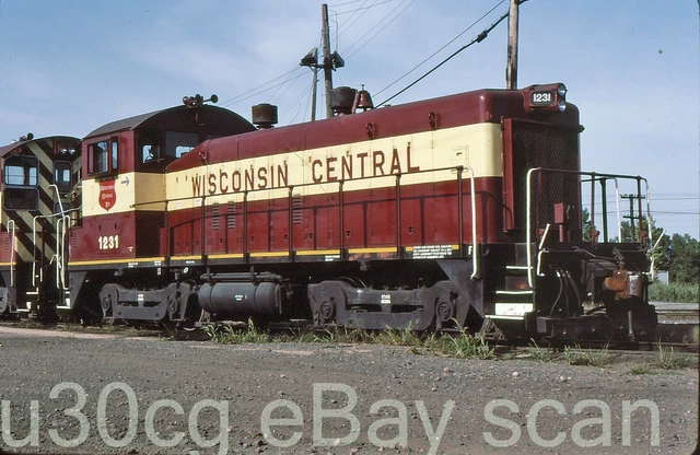G Original Slide - WC Wisconsin Central SW1200 1231 N Fond du Lac WI 1992