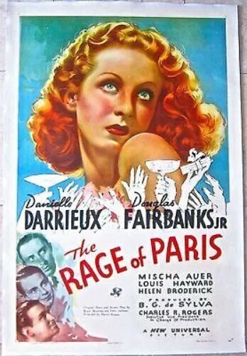 The Rage Of Paris - Fairbanks Jr. (1938) US One Sheet Movie Poster LB