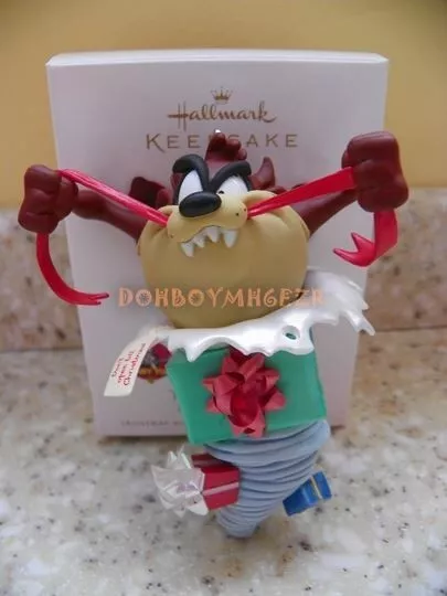 Hallmark 2010 Taz Unwrapped Looney Tunes Tasmanian Devil Christmas Ornament