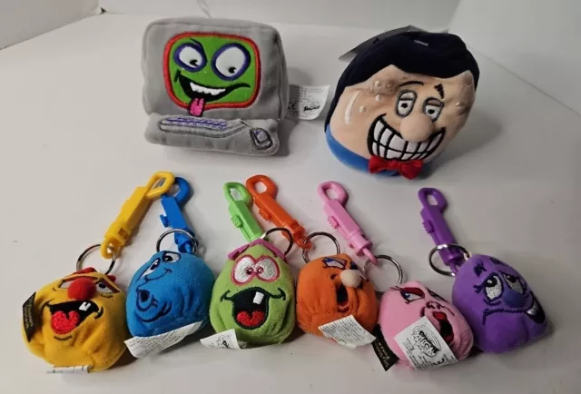 VTG Original Silly Slammers Lot 6x Keychains 2 Large Mr Excuses Computer Bundle