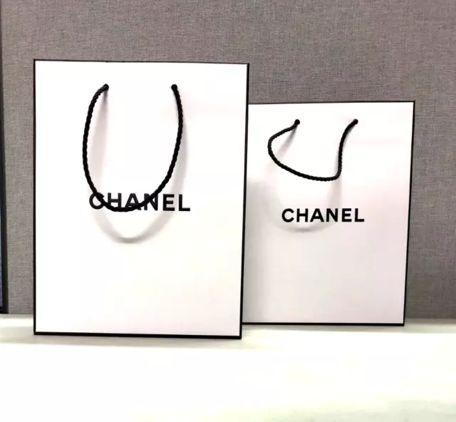 CHANEL WHITE LOGO Gift Bag and Gift Wrap Supplies NEW (Assorted) £8.99 -  PicClick UK