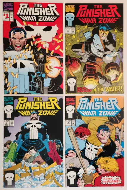 The Punisher War Zone #1-4 Full Run (1992, Marvel) 2 3 VF/NM Set